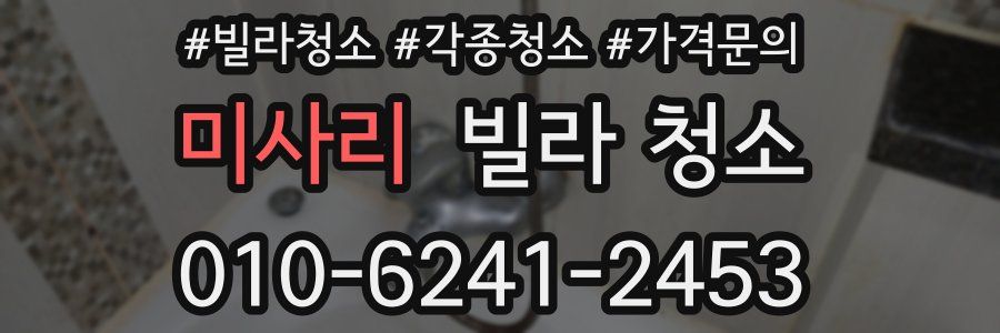 미사리 빌라 청소