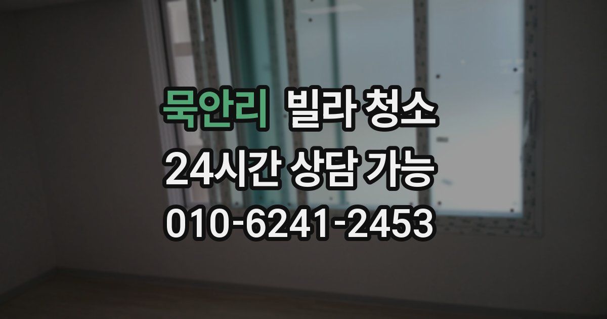 묵안리 빌라 청소