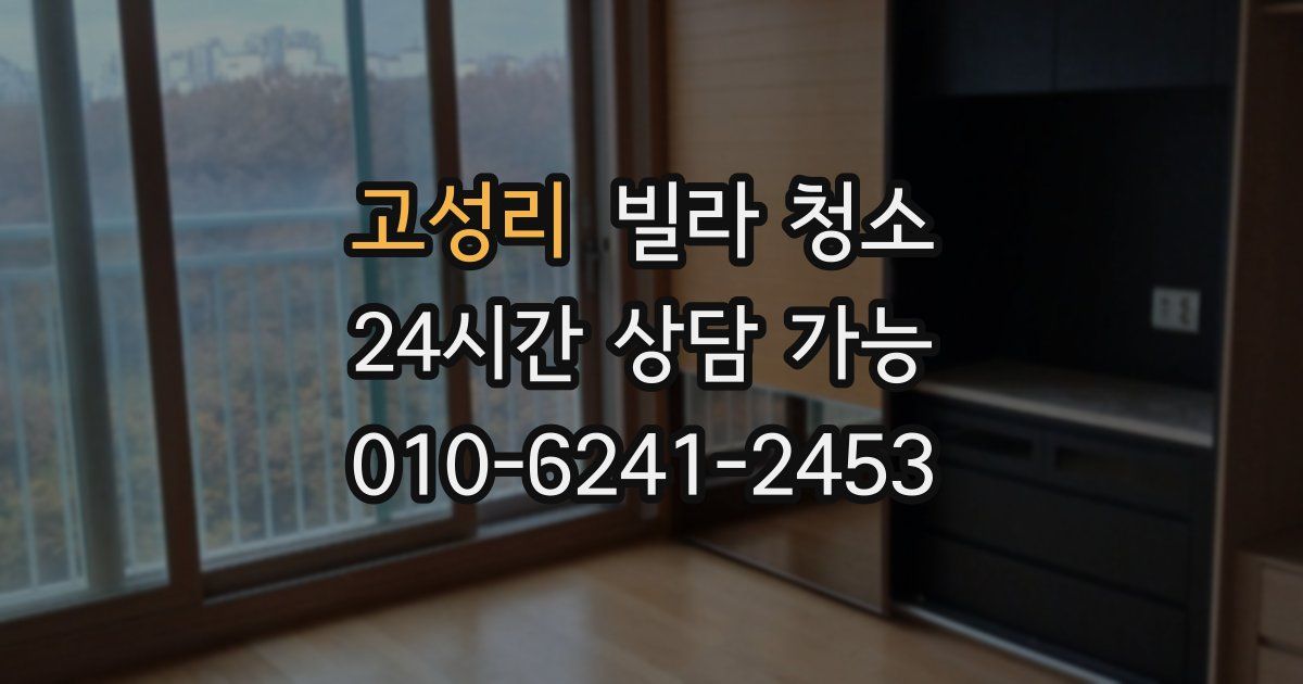 고성리 빌라 청소