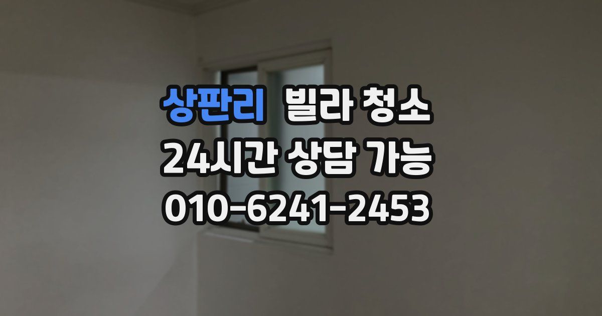 상판리 빌라 청소