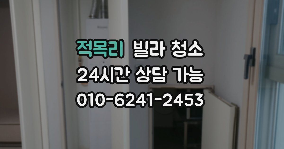 적목리 빌라 청소