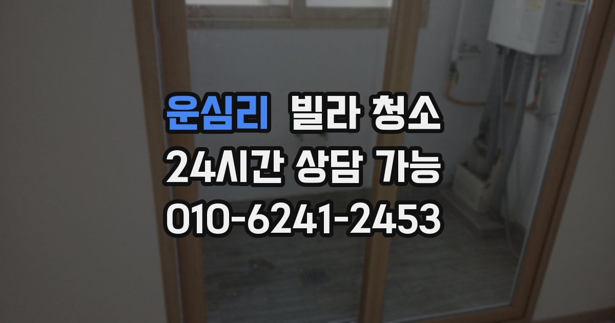 운심리 빌라 청소