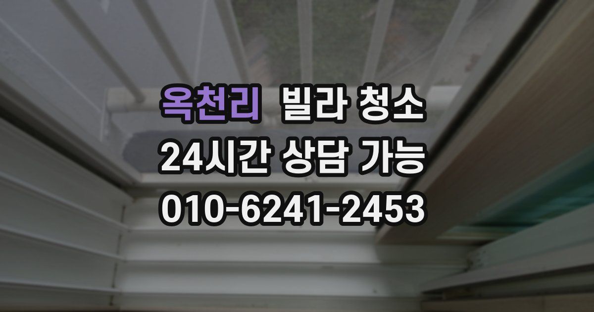 옥천리 빌라 청소