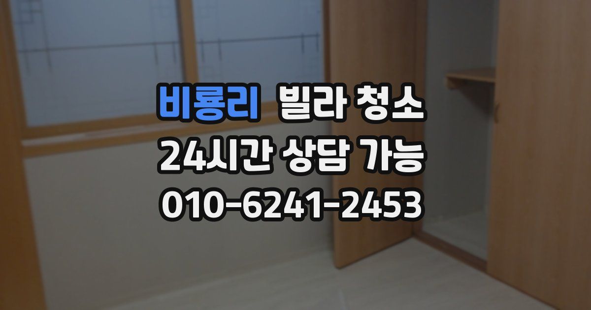 비룡리 빌라 청소