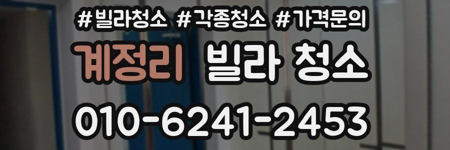 계정리 빌라 청소