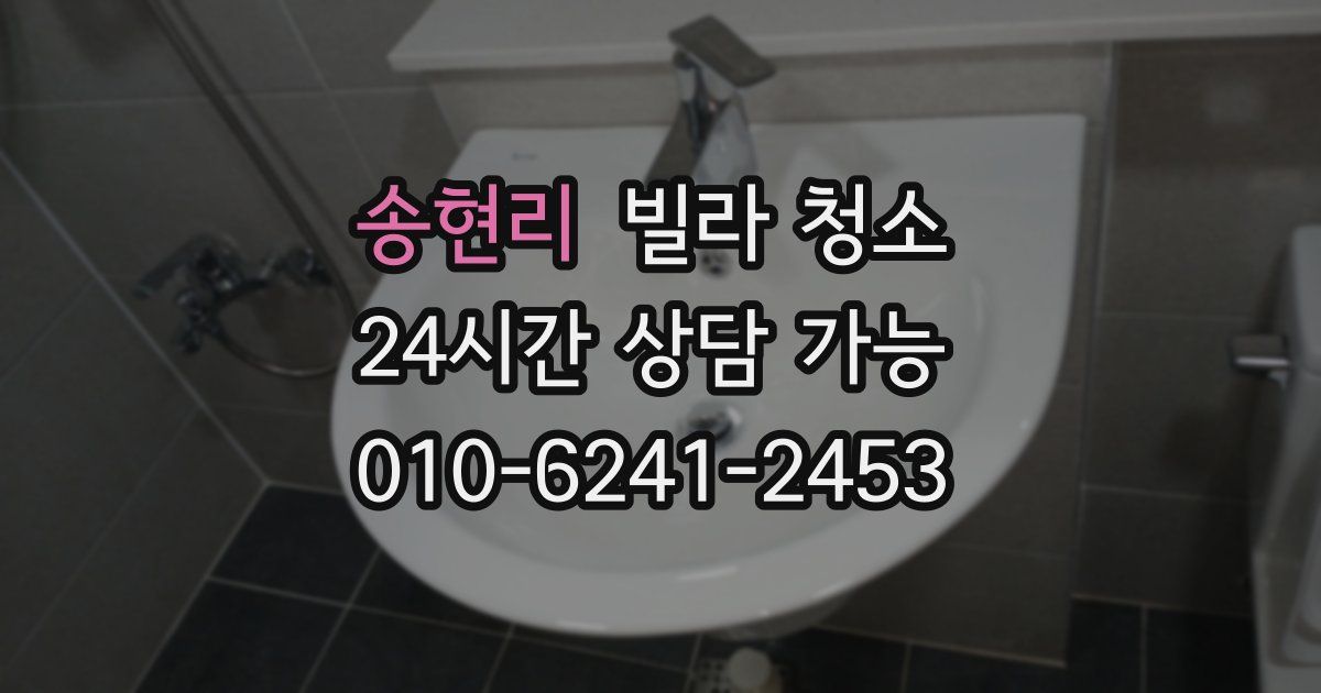 송현리 빌라 청소