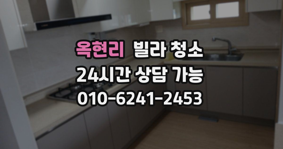 옥현리 빌라 청소