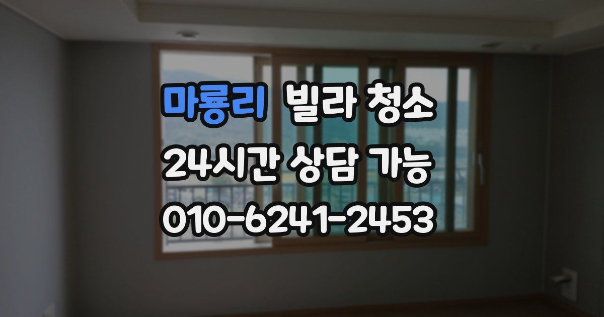 마룡리 빌라 청소