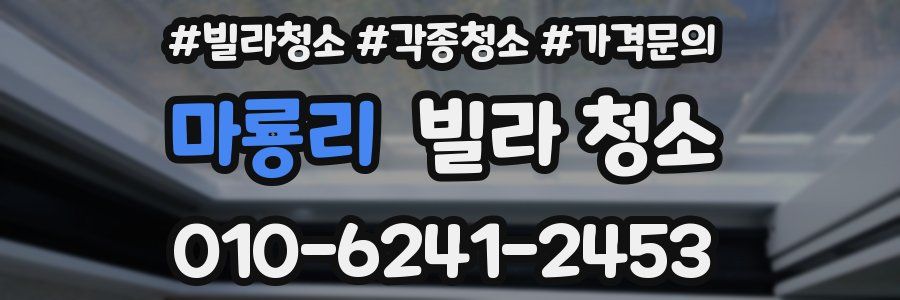 마룡리 빌라 청소