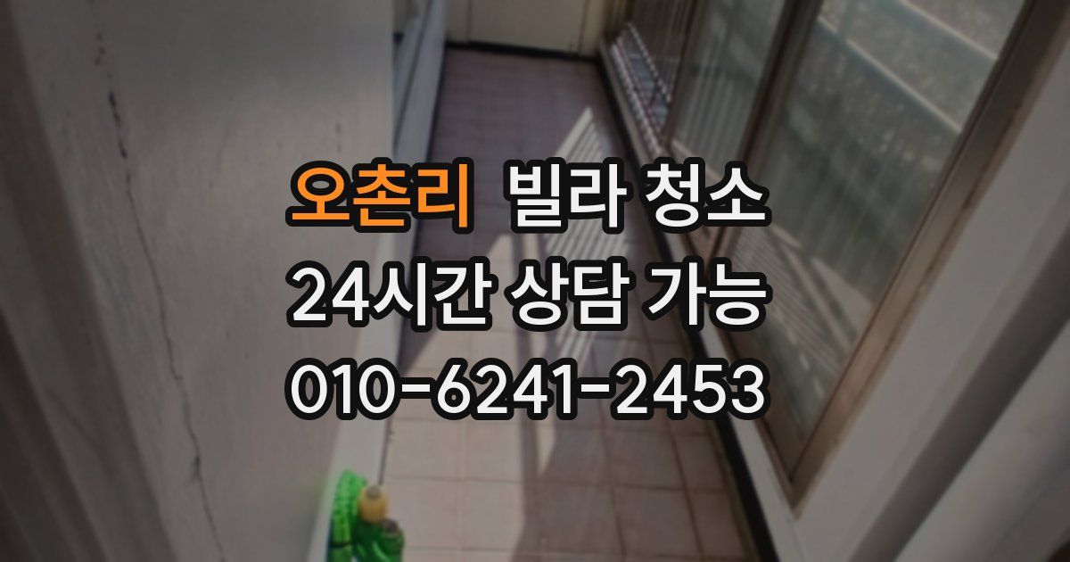 오촌리 빌라 청소