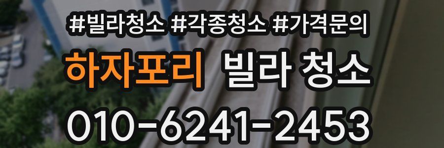 하자포리 빌라 청소