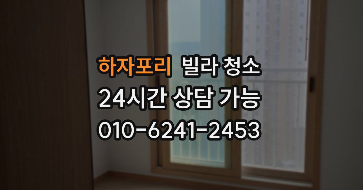 하자포리 빌라 청소