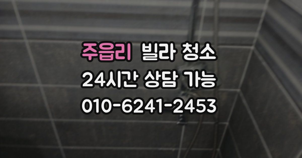 주읍리 빌라 청소