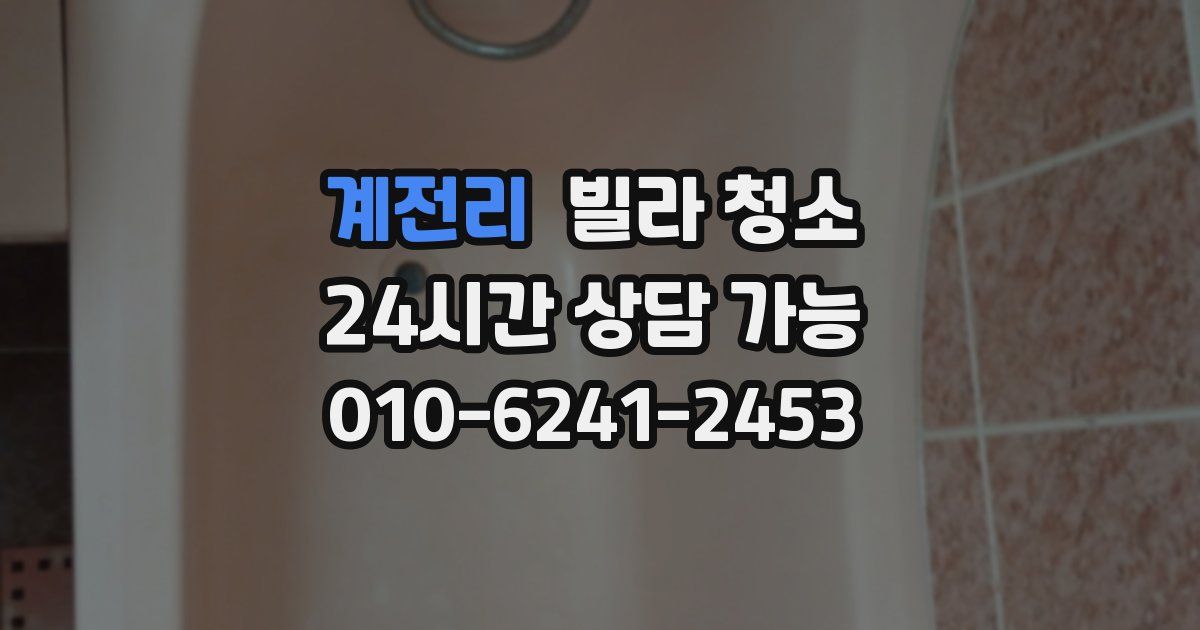 계전리 빌라 청소