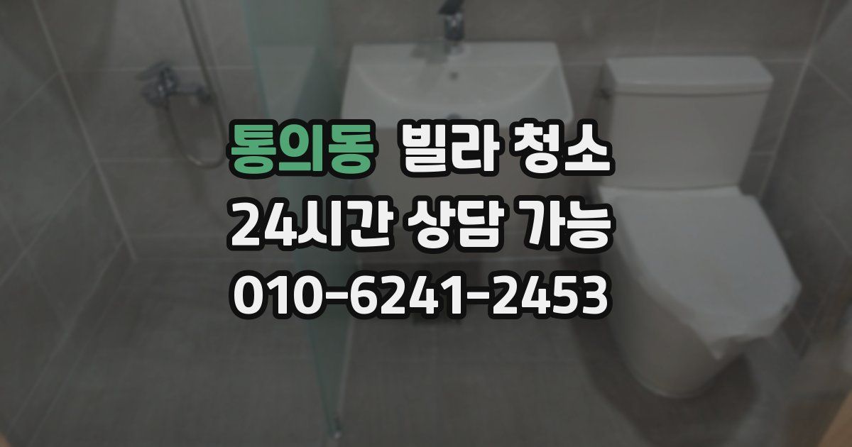 통의동 빌라 청소