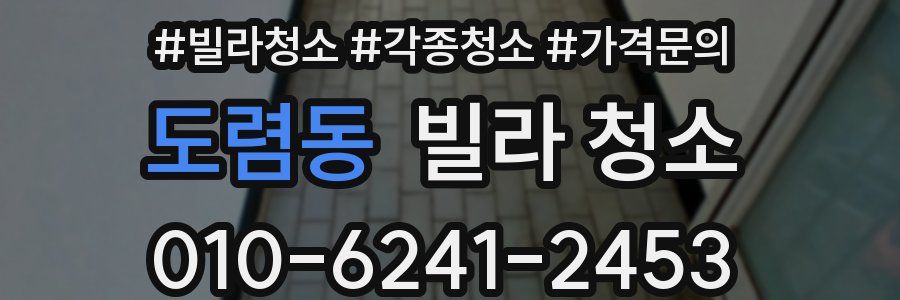 도렴동 빌라 청소