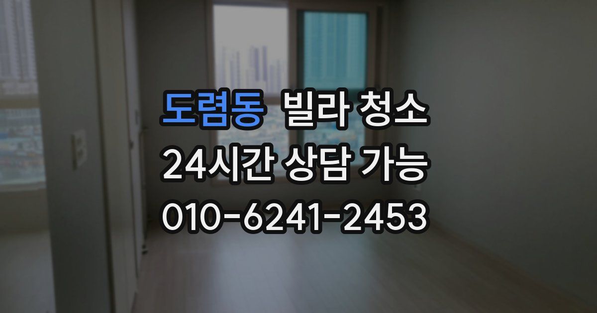 도렴동 빌라 청소