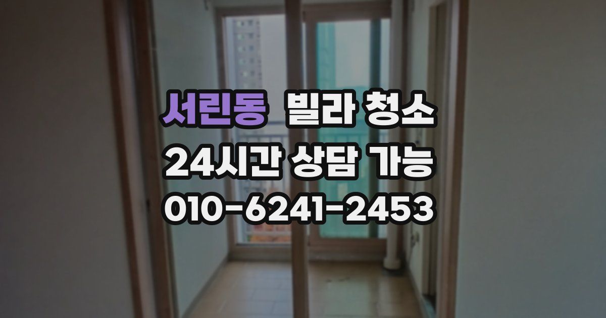 서린동 빌라 청소