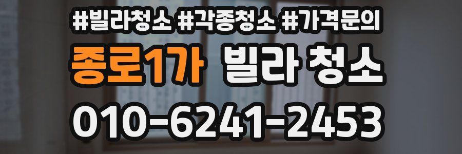 종로1가 빌라 청소
