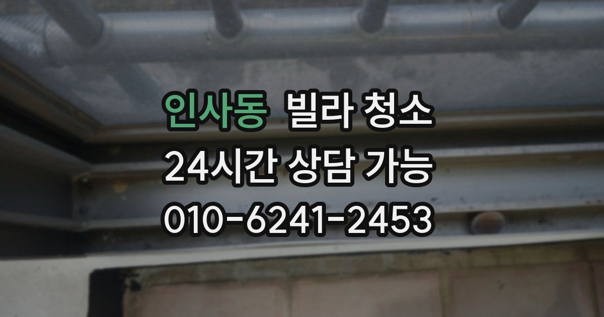 인사동 빌라 청소