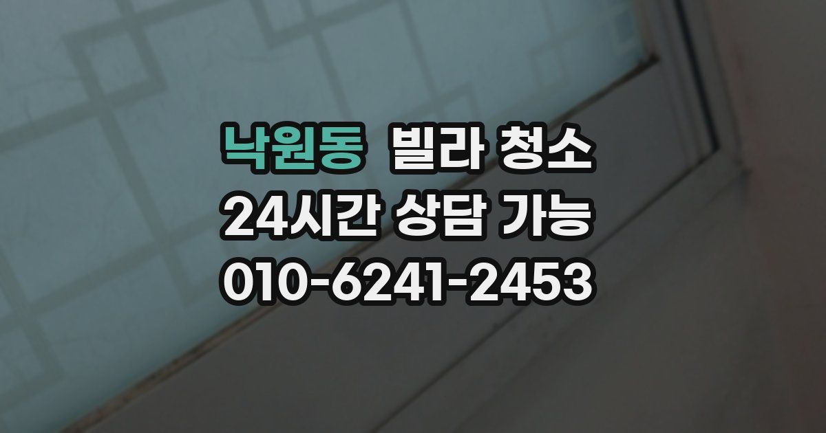 낙원동 빌라 청소