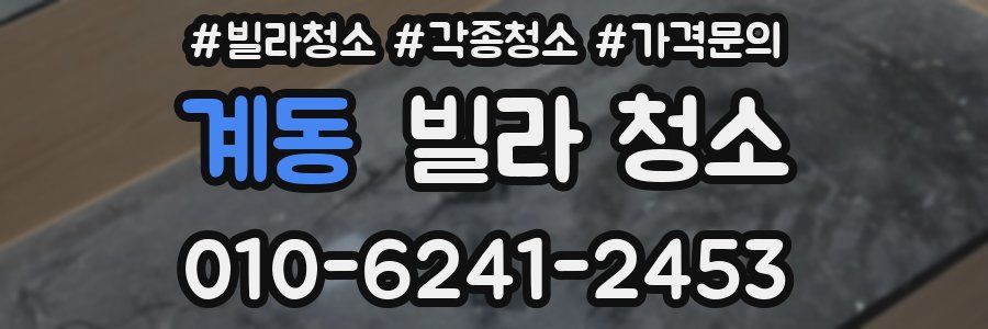 계동 빌라 청소