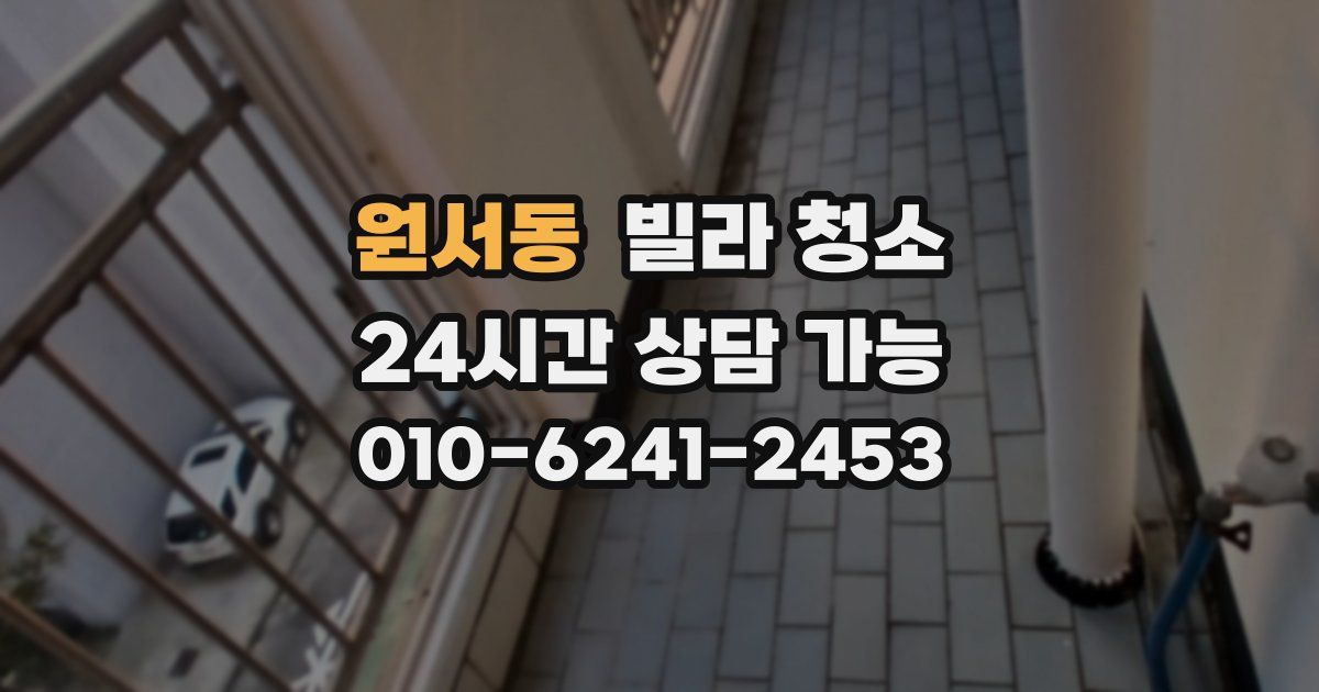 원서동 빌라 청소