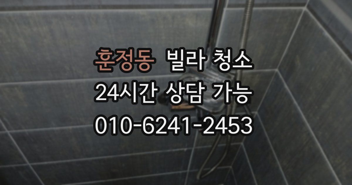 훈정동 빌라 청소