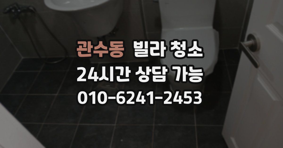 관수동 빌라 청소