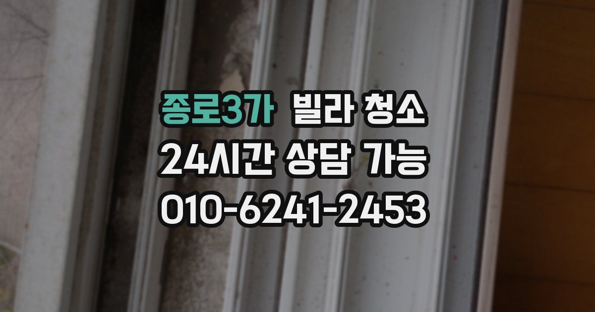 종로3가 빌라 청소