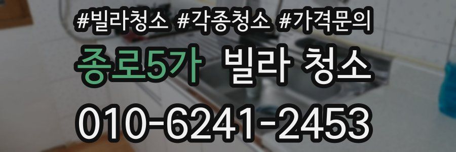 종로5가 빌라 청소