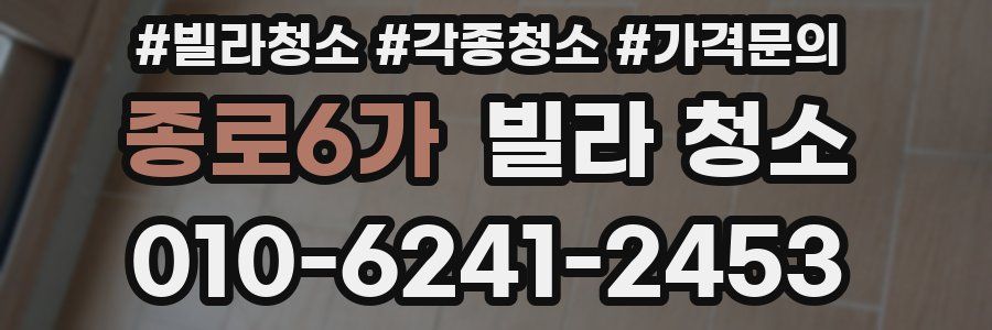 종로6가 빌라 청소