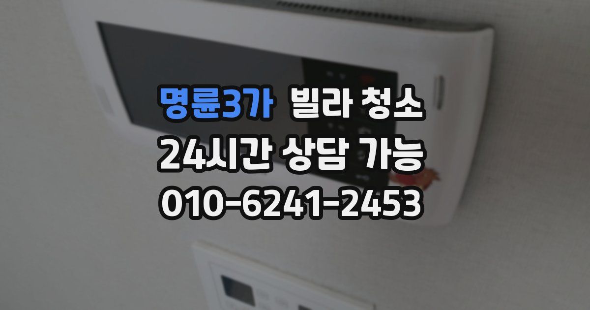 명륜3가 빌라 청소