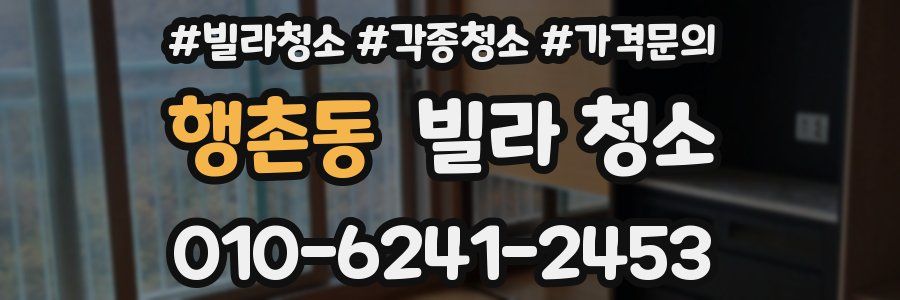 행촌동 빌라 청소