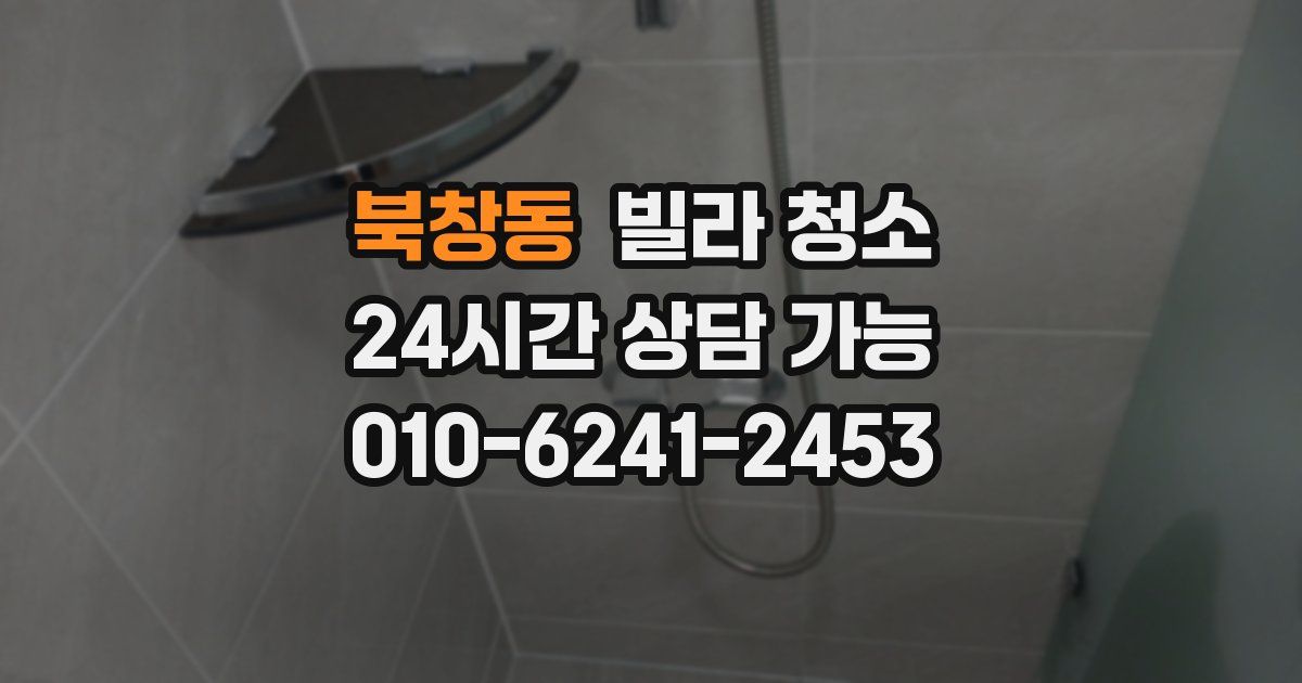 북창동 빌라 청소