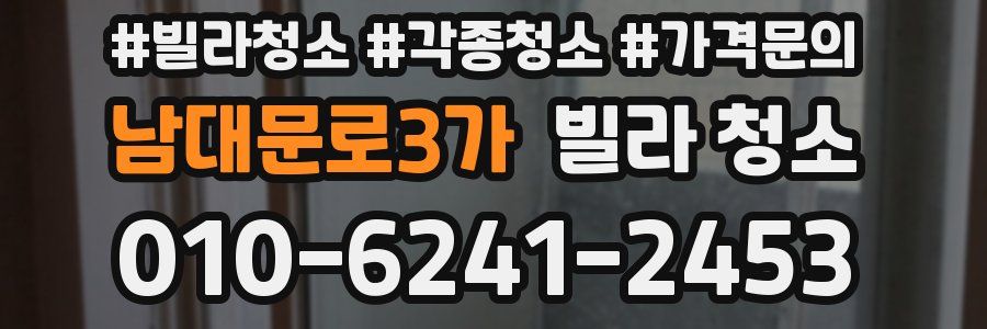 남대문로3가 빌라 청소
