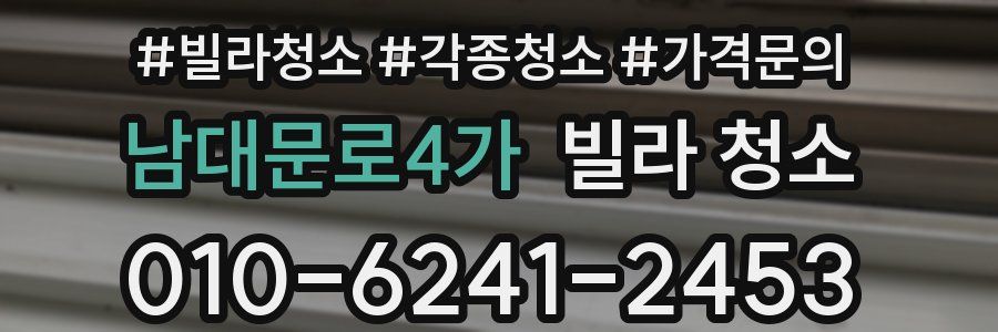 남대문로4가 빌라 청소