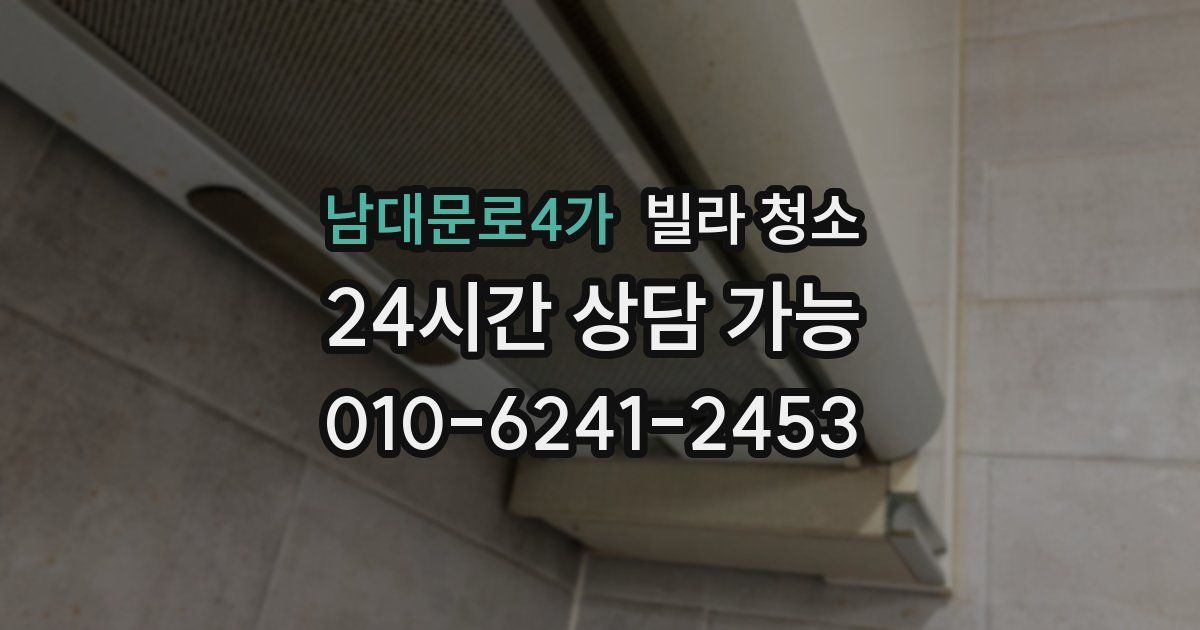 남대문로4가 빌라 청소