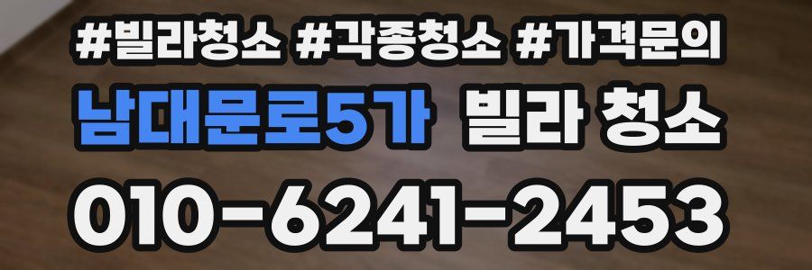 남대문로5가 빌라 청소