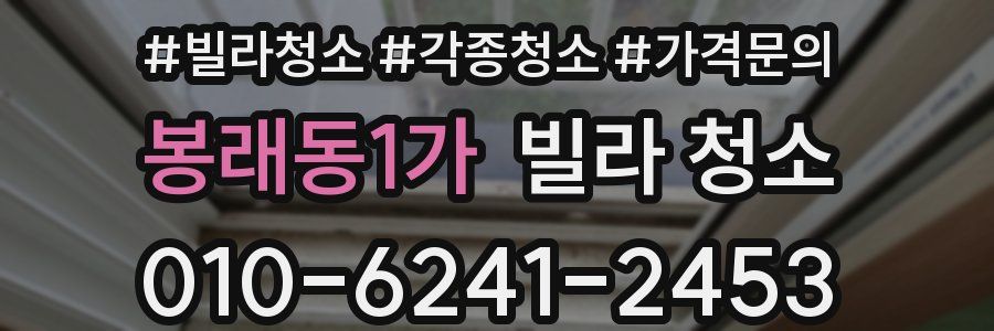 봉래동1가 빌라 청소