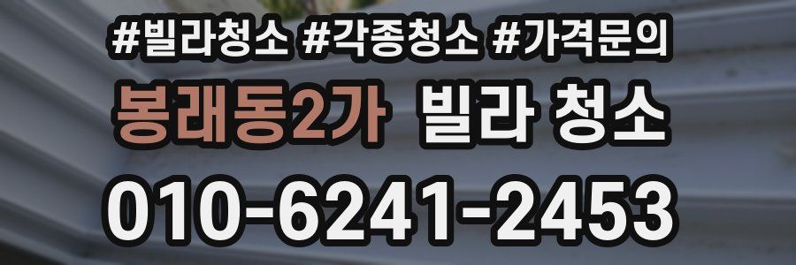 봉래동2가 빌라 청소