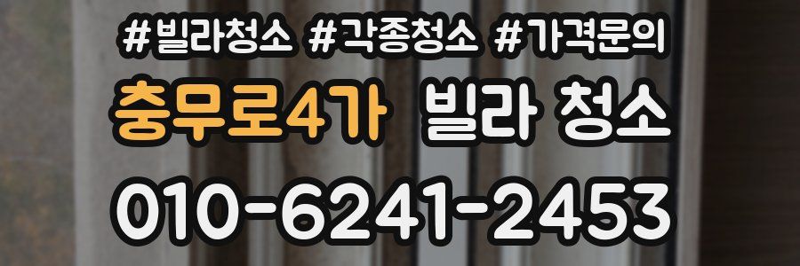 충무로4가 빌라 청소