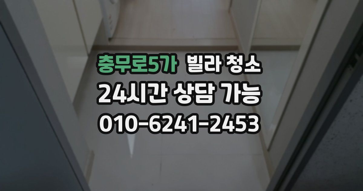 충무로5가 빌라 청소