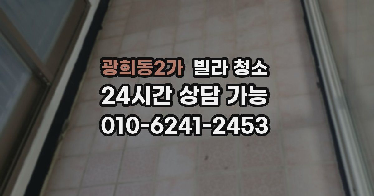 광희동2가 빌라 청소