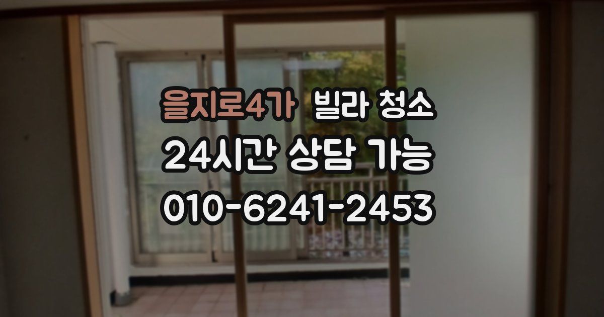 을지로4가 빌라 청소