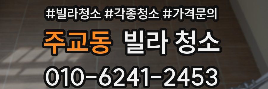 주교동 빌라 청소