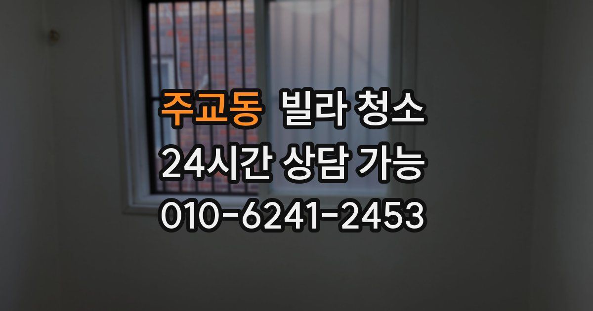 주교동 빌라 청소