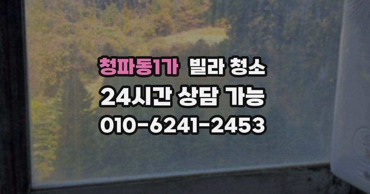 청파동1가 빌라 청소