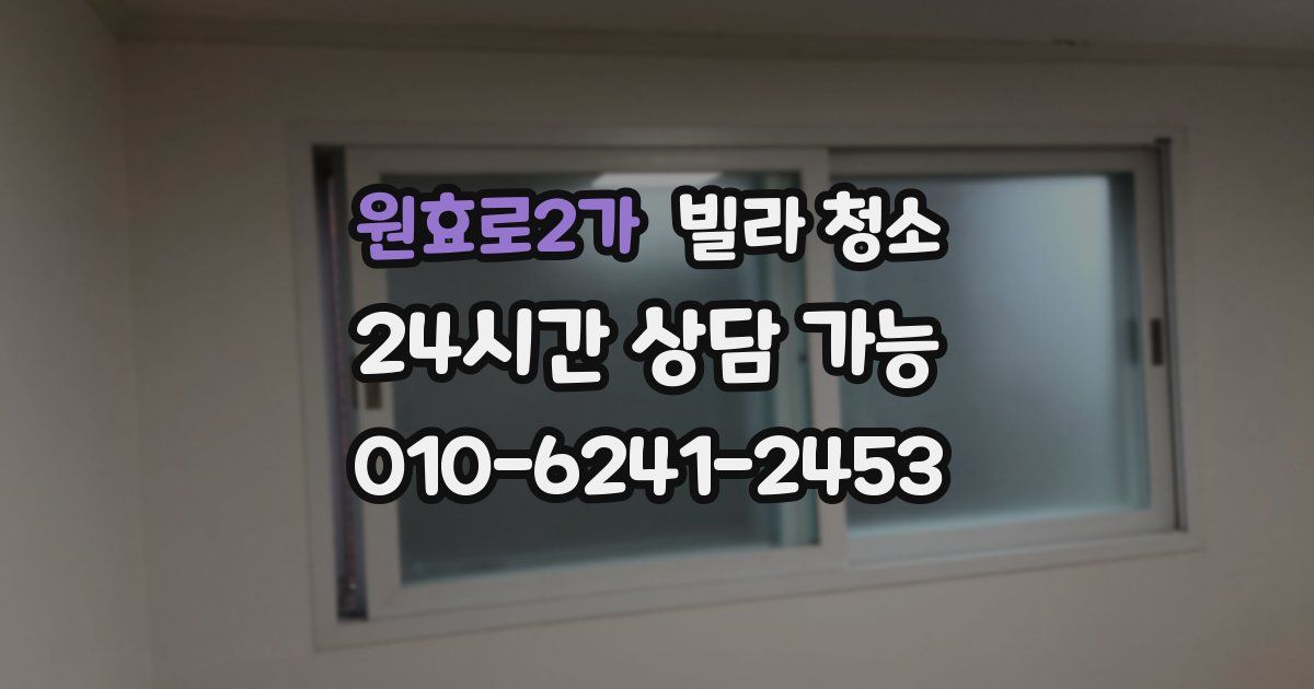 원효로2가 빌라 청소