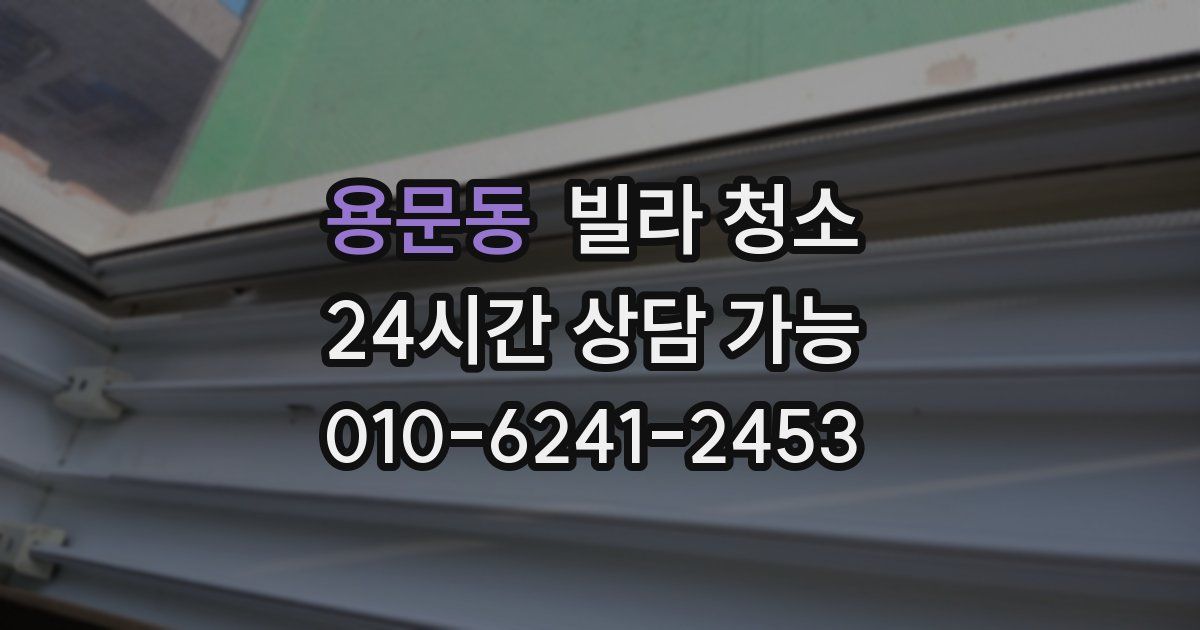 용문동 빌라 청소